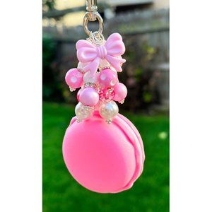 Kawaii Pink Macaron Surprise Box Keychain Purse Bag Charm